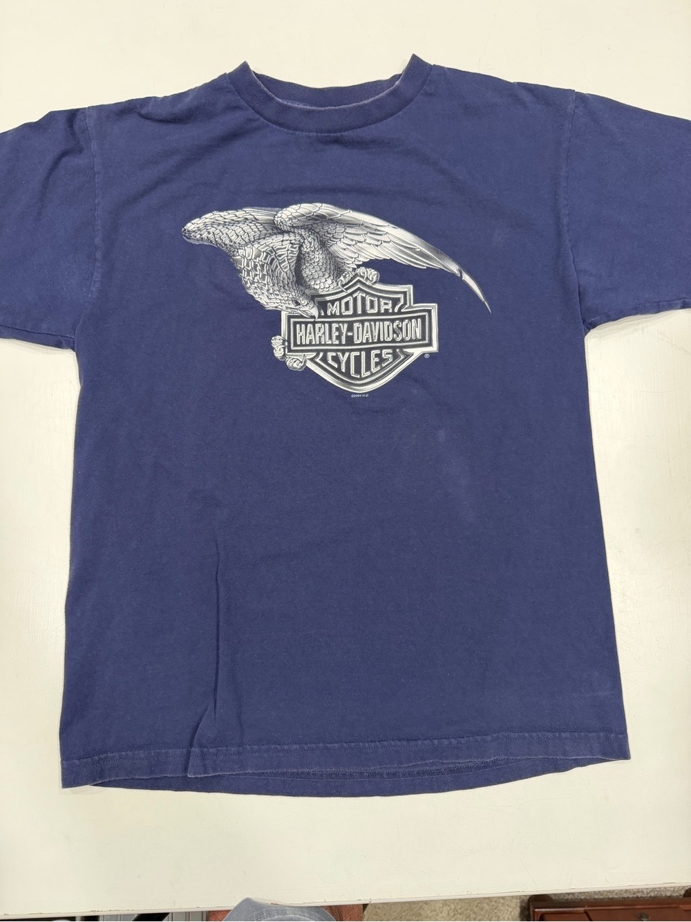 Harley-Davidson Navy Blue Tee with Eagle Crest